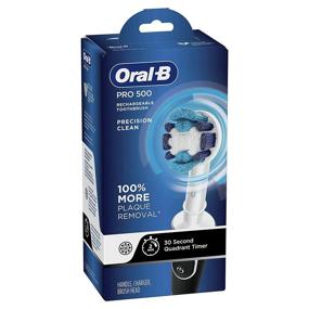 img 1 attached to 🦷 Enhance Your Oral Care Routine with Oral-B Pro 500 Electric Toothbrush – Precision Clean Brush Head, Automatic Timer, Original Black Design