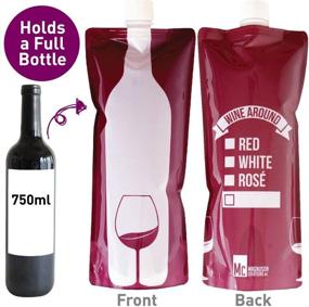 img 3 attached to 🍷 Magnuson Creations, Inc. Wine Around - The Ultimate Foldable Wine Bottle on the Go - Shatterproof, Flexible & Lightweight - Convenient Gift Idea