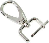 🔗 bobeey 4pcs 51x27mm swivel snap hooks for 1 1/4'' width webbing & leather strap - easy to replace lobster clasps, jewelry clasps (32) - silver, bbc31 logo