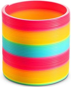 img 4 attached to 🌈 Colorful Jumbo Spring Toy for Birthday Parties: Rainbow Fun Delivered!