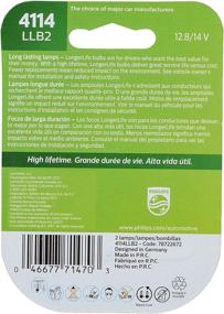 img 1 attached to 💡 Philips 4114LLB2 4114 Extended Life Miniature Bulb, 2 Pack