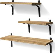 versatile rustic floating shelves: ideal storage solution for bathroom, bedroom, kitchen, living room, office, laundry room, and kids books logo