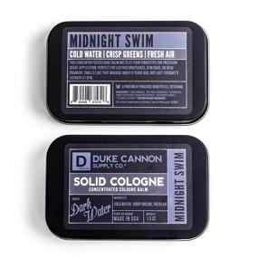 img 3 attached to Duke Cannon Midnight Swim Solid Cologne - Dark Water Scent, 1.5 oz - For Men