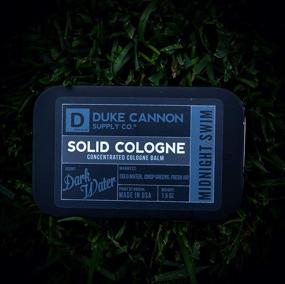 img 1 attached to Duke Cannon Midnight Swim Solid Cologne - Dark Water Scent, 1.5 oz - For Men