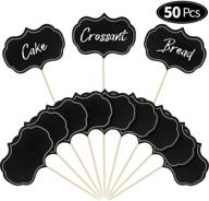 🧁 set of 50 chalkboard cupcake picks and cheese markers for charcuterie board, buffet labels, food tags, toothpick signs – ideal for wedding, birthday parties, table and dinner decorations supplies logo