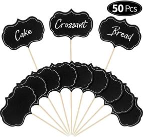 img 4 attached to 🧁 Set of 50 Chalkboard Cupcake Picks and Cheese Markers for Charcuterie Board, Buffet Labels, Food Tags, Toothpick Signs – Ideal for Wedding, Birthday Parties, Table and Dinner Decorations Supplies