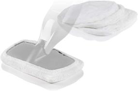 img 1 attached to 🧹 Ovente ST205 Electric Steam Mop Compatible Microfiber Pad Attachment - Washable, Easy to Assemble, More Surface Choices - Pack of 1 (White)