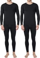 🧥 men's ultra soft thermal underwear set with fleeced lining - warm base layer top and bottom for cold winter logo