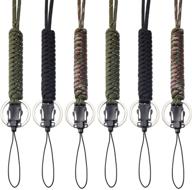 🔑 6-piece paracord lanyard keychain utility necklace rope cord wrist strap parachute cellphone camera id holders for outdoor hiking camping логотип