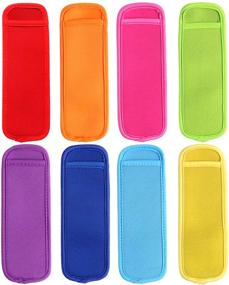 img 3 attached to 24 Pack Reusable Popsicle Bags Ice Pop Sleeves: Keep Your Frozen Treats Fresh with Antifreezing Sleeves in 8 Vibrant Colors