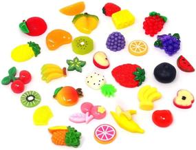 img 3 attached to 🍓 Honbay 30PCS Fruit Slime Charms: Assorted Flatback Resin Beads for DIY Crafts, Scrapbooking, Hair Clip, and More!