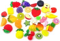 🍓 honbay 30pcs fruit slime charms: assorted flatback resin beads for diy crafts, scrapbooking, hair clip, and more! logo