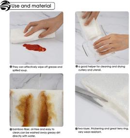 img 1 attached to 🧽 Premium Microfiber Cleaning Cloth Kitchen Towels and Dishcloths Set - Highly Absorbent Dish Rags for Housework - Thick and Soft Washcloths - Quick Drying - Pack of 6 (12"x12" & 7"x9")