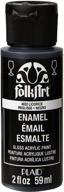 🎨 folkart enamel glass & ceramic paint (2 oz) in licorice - assorted color options, model 4032. logo