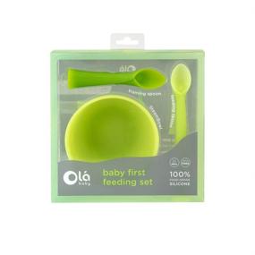 img 3 attached to 🥣 Olababy 3-Piece Weaning Feeding Set: Parent Led & Baby Led, with Training Spoon, Feeding Spoon, and Steambowl