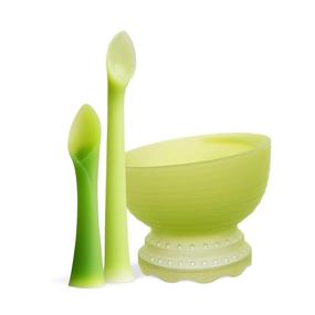 img 4 attached to 🥣 Olababy 3-Piece Weaning Feeding Set: Parent Led & Baby Led, with Training Spoon, Feeding Spoon, and Steambowl