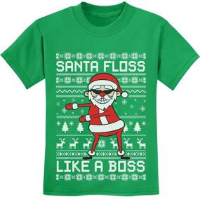 img 4 attached to 🎅 Get Your Kids into the Christmas Spirit with Santa Floss Like A Boss Tshirt!