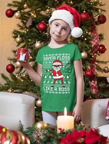 img 3 attached to 🎅 Get Your Kids into the Christmas Spirit with Santa Floss Like A Boss Tshirt!