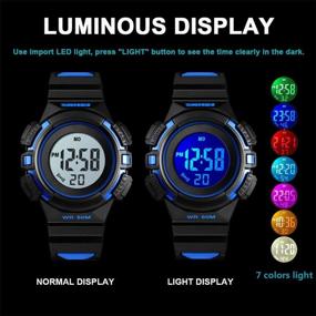 img 1 attached to 🕘 CakCity Kids Watches: Waterproof Digital Sport Watches with EL-Lights for Boys and Girls Ages 5-10