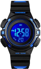 img 4 attached to 🕘 CakCity Kids Watches: Waterproof Digital Sport Watches with EL-Lights for Boys and Girls Ages 5-10