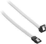 🔌 cablemod modmesh right angle sata 3 cable 30cm - white: optimal connectivity solution with enhanced aesthetics logo