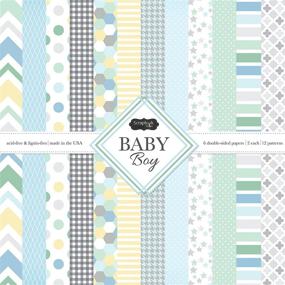 img 1 attached to 👶 Scrapbook Customs 37474 Themed Paper Scrapbook Kit for Baby Boys: A Perfect Keepsake Collection