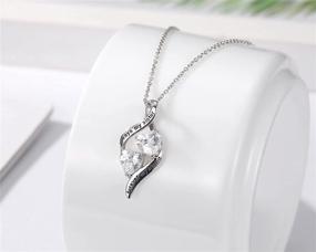 img 3 attached to 💖 IDASANY Heart Cubic Zirconia Pendant Necklace - Thoughtful Mother's Day & Birthday Gift for Mom, Sister, Daughter, Nana (Sterling Silver, with Gift Box)