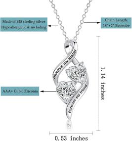 img 2 attached to 💖 IDASANY Heart Cubic Zirconia Pendant Necklace - Thoughtful Mother's Day & Birthday Gift for Mom, Sister, Daughter, Nana (Sterling Silver, with Gift Box)