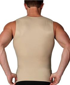 img 1 attached to Insta Slim Mens Compression Sleeveless Crew Neck Muscle Shirt – Ultimate Slimming Body Shaper Undershirt