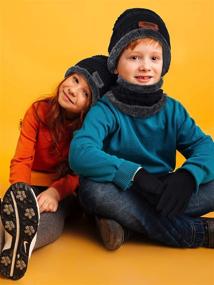 img 3 attached to ❄️ Winter Kids Set: Hat, Mittens, Gloves, and Neck Warmer - Toddler Winter Accessories for Keeping Warm