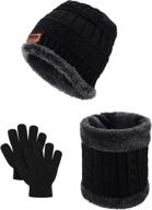 ❄️ winter kids set: hat, mittens, gloves, and neck warmer - toddler winter accessories for keeping warm logo