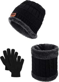 img 4 attached to ❄️ Winter Kids Set: Hat, Mittens, Gloves, and Neck Warmer - Toddler Winter Accessories for Keeping Warm