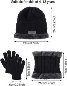 img 1 attached to ❄️ Winter Kids Set: Hat, Mittens, Gloves, and Neck Warmer - Toddler Winter Accessories for Keeping Warm