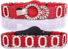 img 4 attached to Spatart Leather Stretch Rhinestone Elastic