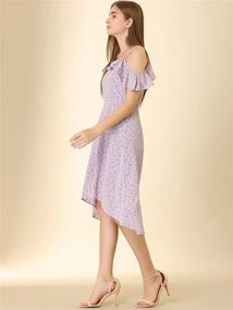 img 1 attached to Elevate Your Style with Allegra Spaghetti Ruffled Sleeves: Asymmetrical Women's Dresses