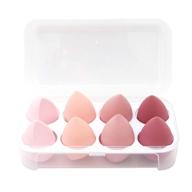 🧽 8-piece latex-free vegan makeup sponge set - beauty blender sponges for foundation blending, cosmetic puff for powder cream - makeup egg sponge blender kit logo