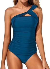 img 4 attached to Tempt Me Tankini Shoulder Swimsuits