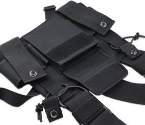 img 1 attached to 📻 Efficient Chest Front Pouch Holster Vest for Two Way Radio Walkie Talkie - abcGoodefg Radio Harness (Rescue Essentials)