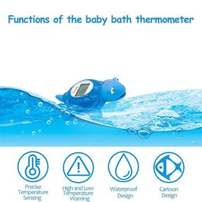 img 3 attached to 🐢 Doli Yearning Baby Bath Thermometer: Blue Turtle Shape with Fahrenheit and Celsius Readings - Ensuring Kids' Bathroom Safety and Fun