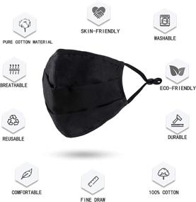 img 1 attached to YUESUO Extra Large Face and Beard Fashion Reusable 🧔 Cloth Covering for Bearded Men: Experience Ultimate Comfort and Style