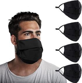 img 4 attached to YUESUO Extra Large Face and Beard Fashion Reusable 🧔 Cloth Covering for Bearded Men: Experience Ultimate Comfort and Style