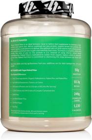 img 2 attached to 🌱 Naked Vegan Mass: 8lb Bulk Natural Vegan Weight Gainer Protein Powder – GMO Free, Gluten Free, Soy Free & Dairy Free – No Artificial Ingredients – 1,230 Calories – 11 Servings