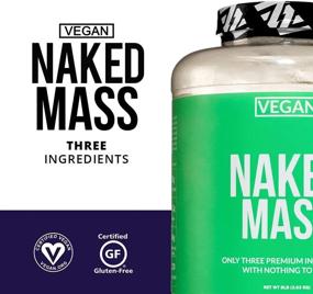 img 3 attached to 🌱 Naked Vegan Mass: 8lb Bulk Natural Vegan Weight Gainer Protein Powder – GMO Free, Gluten Free, Soy Free & Dairy Free – No Artificial Ingredients – 1,230 Calories – 11 Servings
