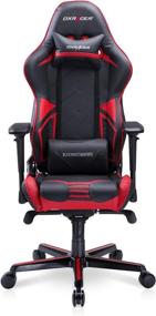 img 3 attached to 🎮 DXRacer RV131 Черно-кресло с красными акцентами для игр: Регулируемое эргономичное кресло для взрослых геймеров, стримеров и молодых игроков.