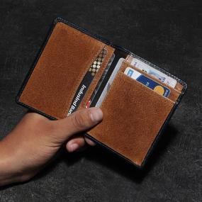 img 3 attached to FOXHACKLE: Stylish Handmade Leather Men's Wallets, Card Cases & Money Organizers for Sleek Organization