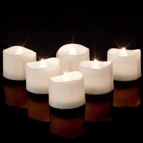 img 4 attached to 🕯️ Homemory Bright White LED Tea Light Candles - Pack of 24 Flickering LED Tea Lights