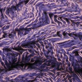 img 2 attached to AmyHomie Mermaid Blanket Crotchet ScalePurple