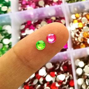 img 2 attached to 💎 Assorted Color Rhinestones Set - Summer-Ray 4mm in Storage Box (Color Collection #2)