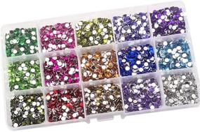 img 1 attached to 💎 Assorted Color Rhinestones Set - Summer-Ray 4mm in Storage Box (Color Collection #2)