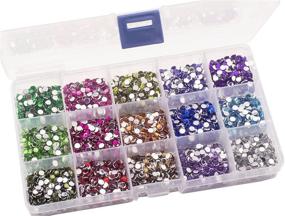 img 3 attached to 💎 Assorted Color Rhinestones Set - Summer-Ray 4mm in Storage Box (Color Collection #2)